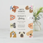 Fun alle möglichen Hunde Kopf Geburtstag Einladung (Stehend Vorderseite)