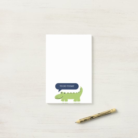 Fun Alligator Personalisiert Post-it Klebezettel (Auf Schreibtisch)