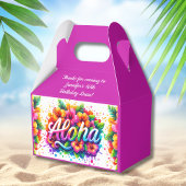 Fun Aloha Tropical Birthday Luau Geschenkschachtel