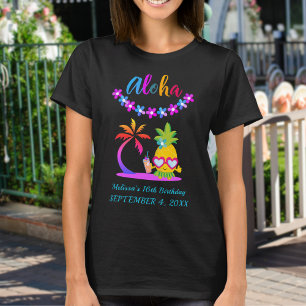 Fun Aloha Tropical Luau Birthday Party T - Shirt