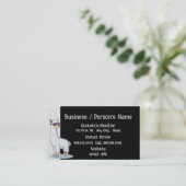 Fun Alpaca Nature Animal Custom Business Card Visitenkarte (Stehend Vorderseite)