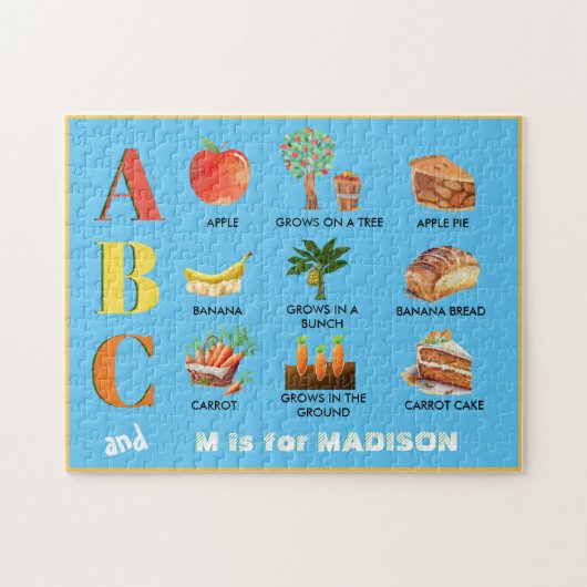 Fun Alphabet ABCs Personalisierter Name Puzzle (Horizontal)