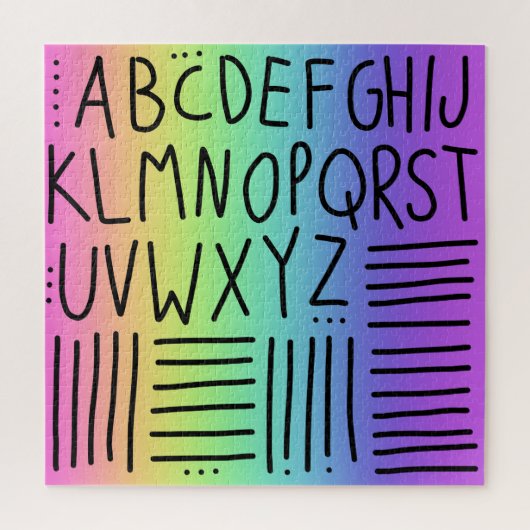 Fun Alphabet Rainbow Jigsaw Puzzle (Vertikal)