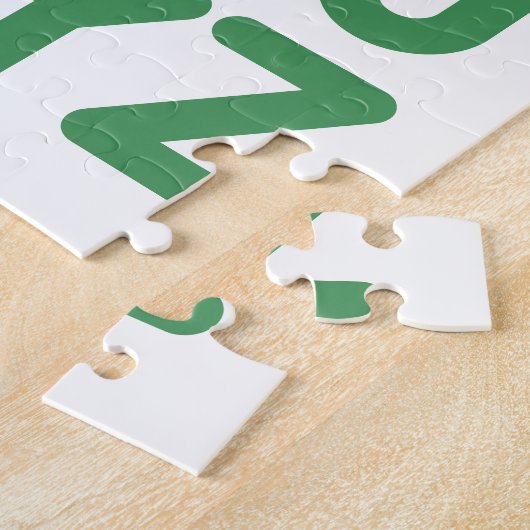 Fun Alphabet Typografie Simple Green Blue  Puzzle (Seite)