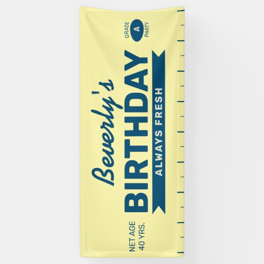 Fun Always Fresh Stick of Butter Birthday Party Banner (Vertikal)
