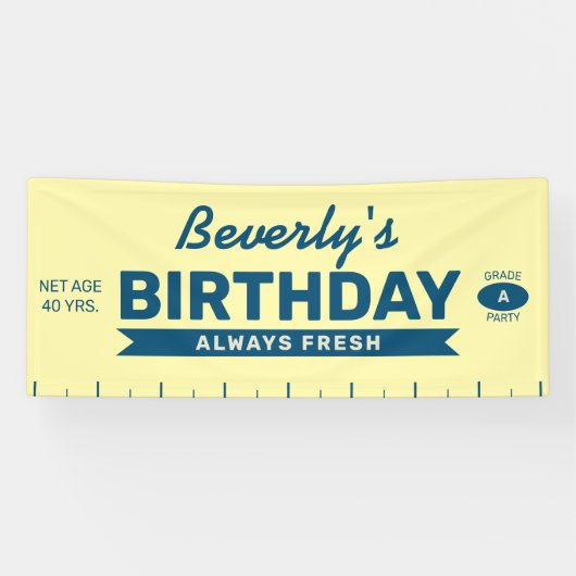 Fun Always Fresh Stick of Butter Birthday Party Banner (Horizontal)