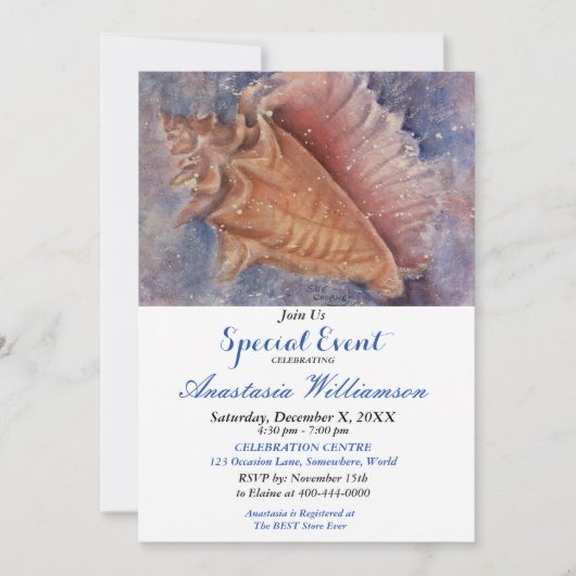 FUN AM STRAND PARTY EINLADUNG (Vorderseite)