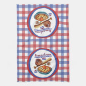 Fun American as Baseball & Apple Pie  Geschirrtuch (Vertikal)