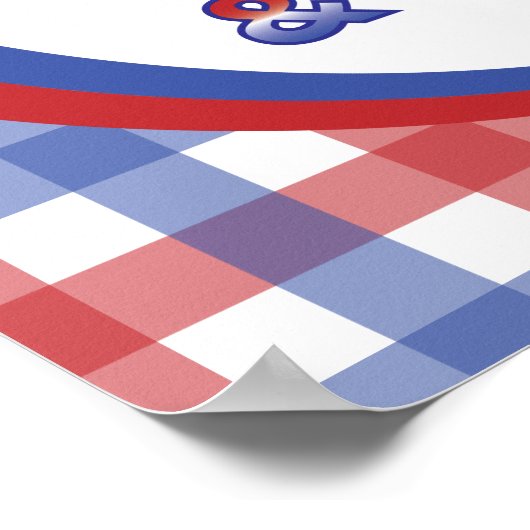 Fun American as Baseball & Apple Pie Poster (Ecke)