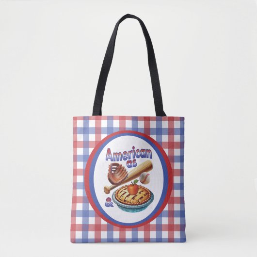 Fun American as Baseball & Apple Pie Tasche (Vorderseite)