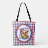 Fun American as Baseball & Apple Pie Tasche (Rückseite)