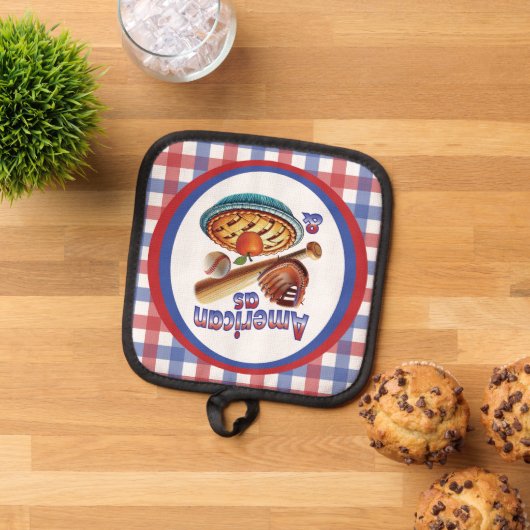Fun American as Baseball & Apple Pie  Topflappen (Oben Unten)