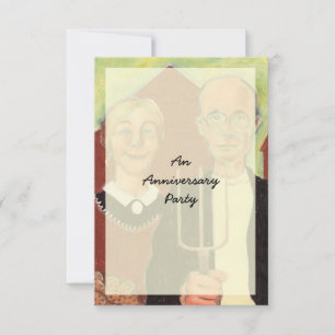 FUN ~ American Gothic Jubiläums-Party-Einladung Einladung