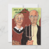 FUN ~ AMERIKANISCHE GOTHISCHE ANNIVERSARISCHE PART EINLADUNG (Vorderseite)