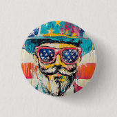 Fun Amerikanische Unabhängigkeitstag Button (Vorderseite)