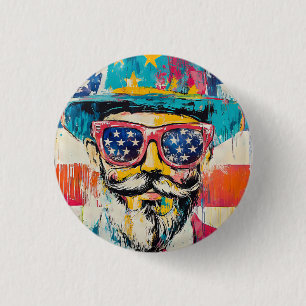 Fun Amerikanische Unabhängigkeitstag Button