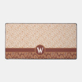 Fun Amoeba Formen mit Monogram Schreibtischunterlage (Vorderseite)