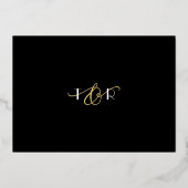 Fun Ampersand FOIL bearbeitbares Foto Hochzeit Folieneinladung (Rückseite)