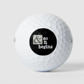 Fun Ampersand Symbol und so beginnt es humorvoll Golfball (Vorderseite)