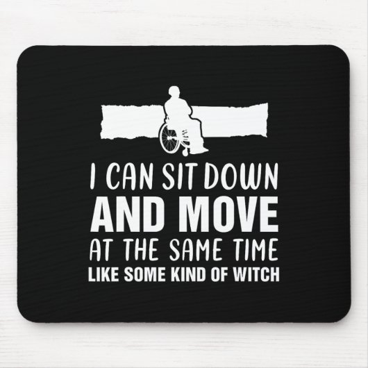 Fun Amputierte Menschen für Rollstuhlfahrer Handic Mousepad (Vorne)