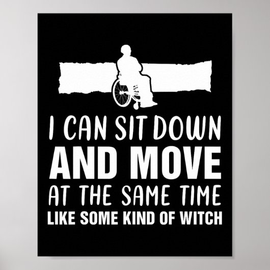 Fun Amputierte Menschen für Rollstuhlfahrer Handic Poster (Vorne)