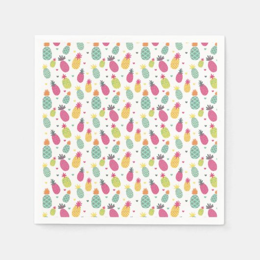 Fun-Ananas-Muster Serviette (Vorderseite)