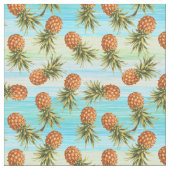 Fun Ananas Obstmuster Wasserfarbene Kunst, Dichtun Stoff (Nahaufnahme)