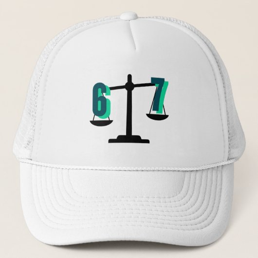 Fun and Catchy "6-7" Truckerkappe (Vorderseite)
