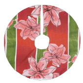 FUN AND FABULOUS CHRISTMAS TREE SKIRT LEINENIMITAT WEIHNACHTSBAUMDECKE (Vorderseite)