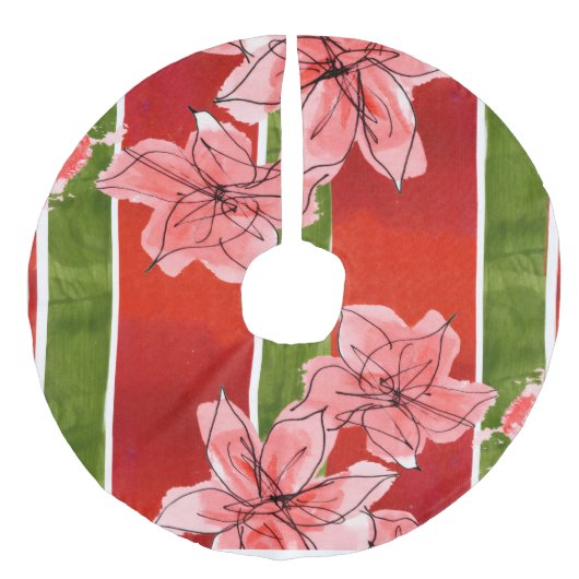 FUN AND FABULOUS CHRISTMAS TREE SKIRT LEINENIMITAT WEIHNACHTSBAUMDECKE (Vorderseite)