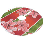 FUN AND FABULOUS CHRISTMAS TREE SKIRT LEINENIMITAT WEIHNACHTSBAUMDECKE (Schrägansicht)