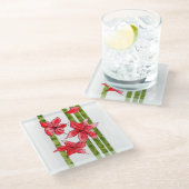 FUN AND FABULOUS POINSETTA CHRSITMAS COASTER GLASUNTERSETZER (Schrägansicht)