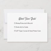 Fun and Simple Black and White Wedding RSVP Einladung (Rückseite)