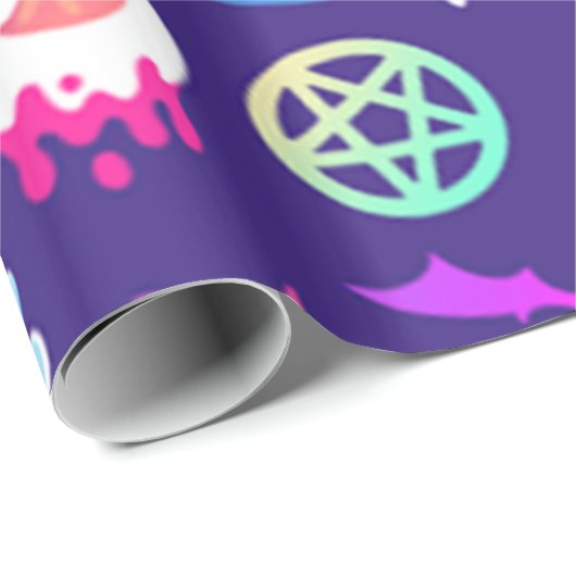 Fun and Spooky Halloween Muster Geschenkpapier (Rolleneckpunkt)