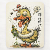 Fun and weired hand drawn cartoon duck monster mousepad (Vorne)