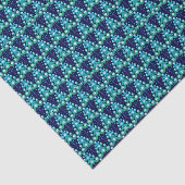 Fun Angesagt Dark Azure Blue Lime Green Trees Art Seidenpapier (Ausschnitt)