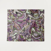 Fun Angesagtes Lila Violet Schwarzes Mosaik Art Mu Wandteppich (Vorderseite (Horizontal))