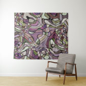 Fun Angesagtes Lila Violet Schwarzes Mosaik Art Mu Wandteppich (Beispiel (Horizontal))