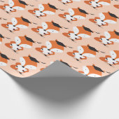 Fun Animal Fox Abschluss Geschenkpapier (Ecke)