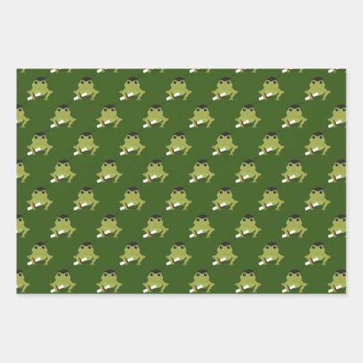 Fun Animal Frosch Abschluss Geschenkpapier Set (Vorderseite 3)