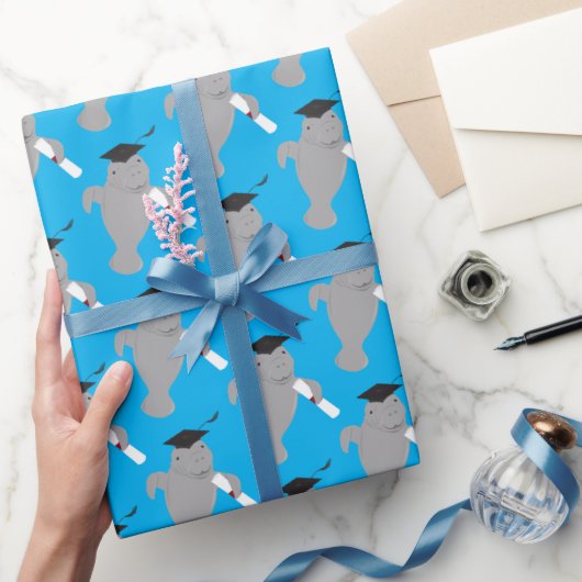 Fun Animal Manate Abschluss Geschenkpapier (Schenken)