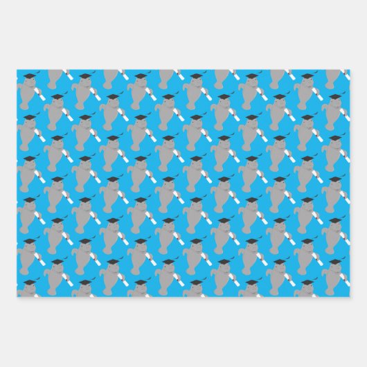 Fun Animal Manate Abschluss Geschenkpapier Set (Vorderseite 2)