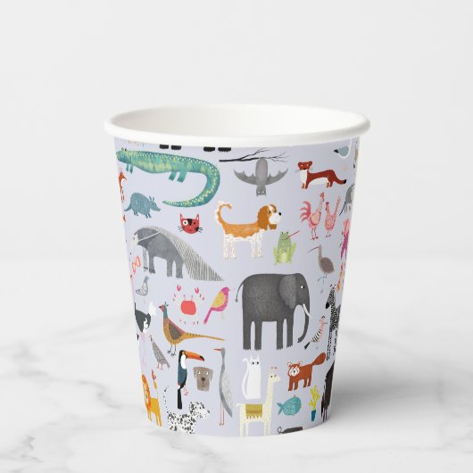 Fun Animal Menagerie Pappbecher (Rückseite)