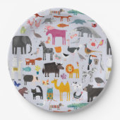Fun Animal Menagerie Pappteller (Vorderseite)