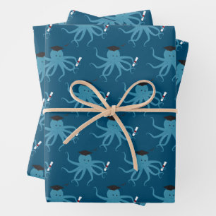 Fun Animal Octopus Abschluss Geschenkpapier Set