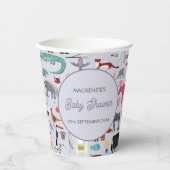 Fun Animal Personalisiert Baby Dusche Pappbecher (Vorderseite)