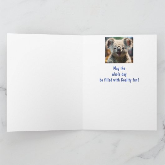Fun Animal Spaß Koala Koality Fun Karte (Innenseite)