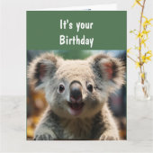 Fun Animal Spaß Koala Koality Fun Karte (Gelbe Blume)