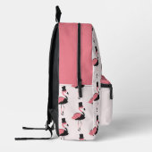 Fun Animal Tuxedo Pink Flamingo Kinder Name Bedruckter Rucksack (Links)
