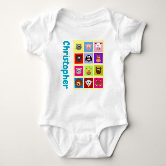 Fun Animals Baby T - Shirt (Vorderseite)
